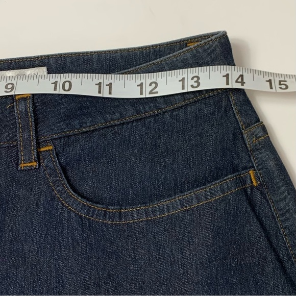 Halogen Stretchy A-Line Dark Denim Skirt - Picture 7 of 11